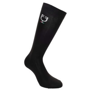 Гольфы EQUESTRO STRETCH TECHNICAL SOCK WITH ITALIAN FLAG BLACK