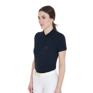 Поло EQUESTRO SLIM FIT POLO SHIRT IN PREMIUM STRETCH FABRIC NAVY