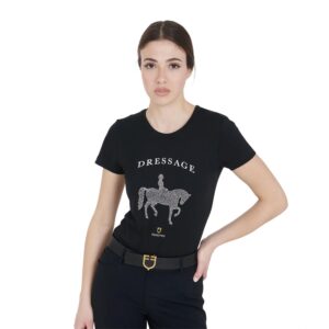 Футболка EQUESTRO DRESSAGE DIAMONDS WOMAN T-SHIRT BLACK