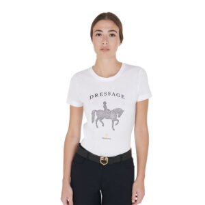 Футболка EQUESTRO DRESSAGE DIAMONDS WOMAN T-SHIRT WHITE