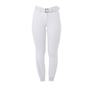 Бриджи женские EQUESTRO WOMEN'S HIGH-WAISTED FULL GRIP BREECHES WHITE