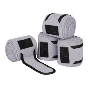 Флисовые бинты EQUESTRO FLEECE BANDAGES GREY-BLACK