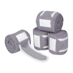Флисовые бинты EQUESTRO FLEECE BANDAGES GREY-WHITE