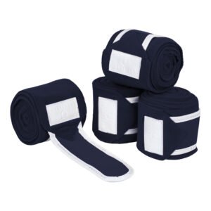 Флисовые бинты EQUESTRO FLEECE BANDAGES NAVY-WHITE