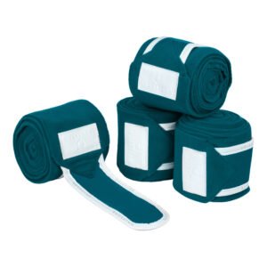 Флисовые бинты EQUESTRO FLEECE BANDAGES PETROL-WHITE