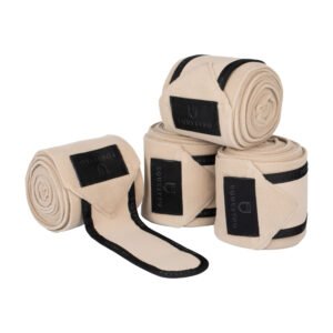 Флисовые бинты EQUESTRO FLEECE BANDAGES SAND-BLACK