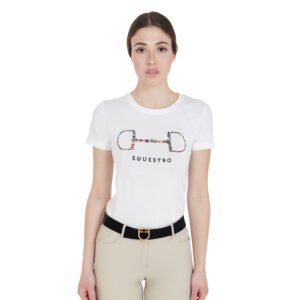 Футболка EQUESTRO T-SHIRT WITH SNAFFLE BIT WHITE