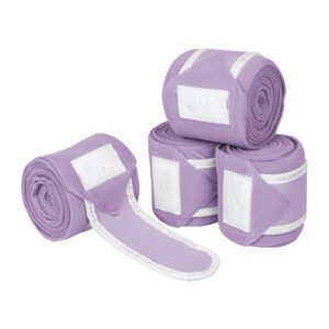 Флисовые бинты EQUESTRO FLEECE BANDAGES LILLA-WHITE