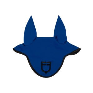 УШКИ EQUESTRO FLY VEIL IN TECHNICAL FABRIC WITH LOGO SEA-BLACK