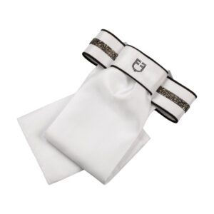 Манишка EQUESTRO DRESSAGE STOCK RHINESTONE LOGO WHITE-BLACK
