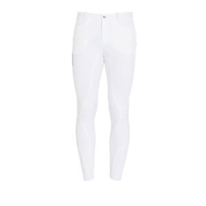 Бриджи мужские EQUESTRO MEN'S KNEE GRIP BREECHES IN TECHNICAL FABRIC WHITE