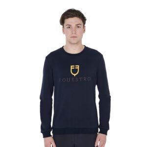 Свитшот мужской EQUESTRO MEN'S COTTON CREWNECK SWEATSHIRT NAVY