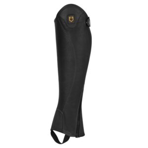 Краги Equesro Unisex short gaiters in soft leather with side zip Black