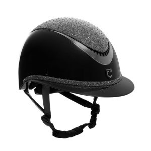Шлем Equestro Helmet With Polo Visor and Crystals Black-Silver