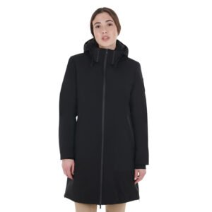 Пальто женское Equestro Women's waterproof and windproof long jacket Black
