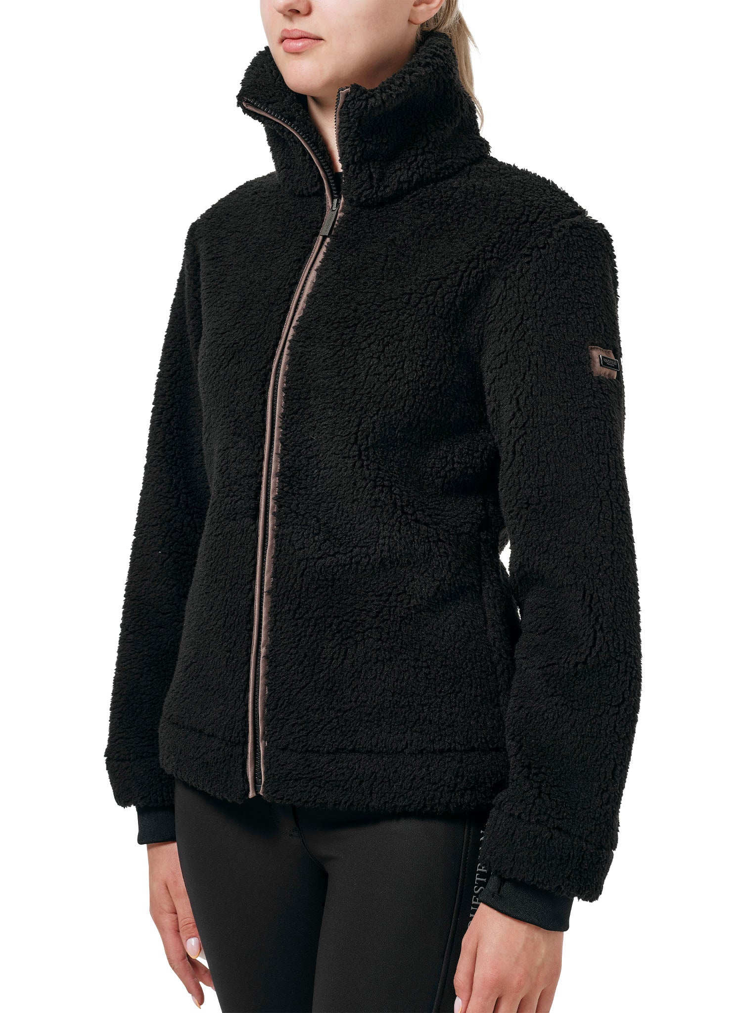 Teddy Fleece Jacket Black Mocha