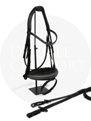 Уздечка трензельная Otto Schumacher Elegant Noseband Diamond Platin Crystal Rocks Browband