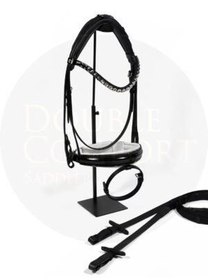 Уздечка трензельная Otto Schumacher Warendorf Feel Good Black Patent Noseband White Padding