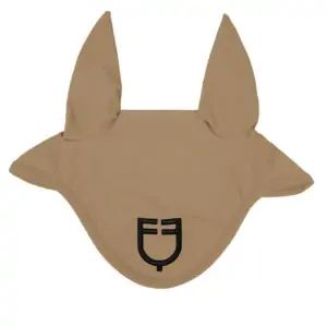 Ушки Equestro Fly Veil In Technical Fabric Honeycomb Sand-Black