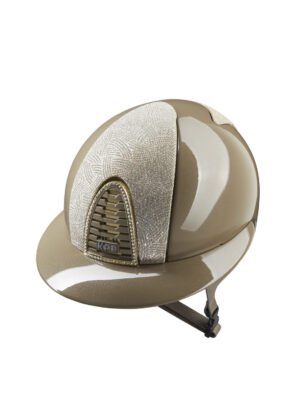 Шлем KEP CROMO 2.0 DIAMOND TAUPE SWAROVSKI FRAME LOGO ZIRCONS GALASSIA GOLD
