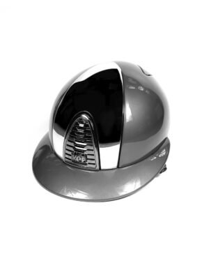 Шлем KEP CROMO 2.0 POLISH GREY FRONT MIRROR SILVER POLO VISOR CRYSTAL LOGO