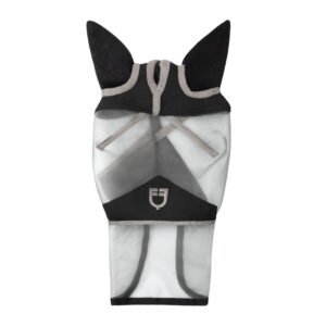 Защитная маска от насекомых Equestro Full face fly mask with logo Grey