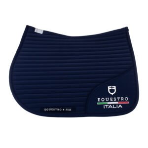 Конкурный вальтрап Equestro Jumping saddle pad with embroidered logo Equestro X FISE Navy