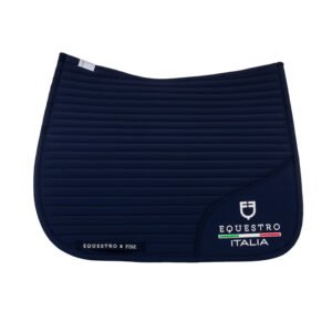 Выездковый вальтрап Equestro Dressage saddle pad with embroidered logo Equestro X FISE Navy