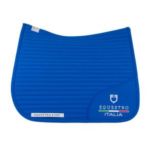 Выездковый вальтрап Equestro Dressage pad with embroidered logo Equestro X FISE Azzurro Savoia