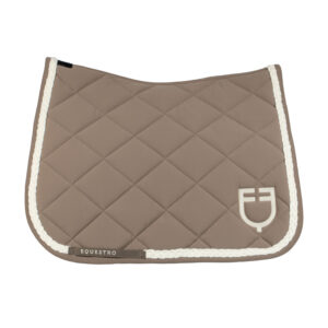 Выездковый вальтрап Equestro Braided cord dressage saddle pad Walnut-Antique White