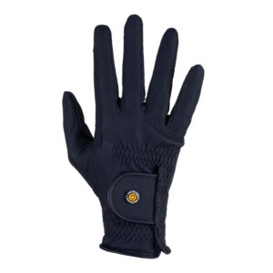 Перчатки Equestro Gloves in synthetic leather with tear-away closure Navy