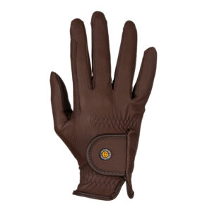 Перчатки Equestro Gloves in synthetic leather with tear-away closure Dark Brown