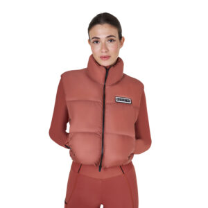 Жилет Equestro Women's zippered cropped vest REDWOOD
