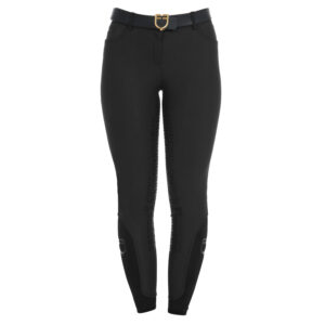 Бриджи зимние Equestro Women's full grip high waisted breeches with fleece lining Black