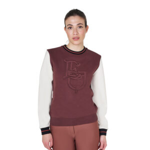 Свитшот женский Equestro Women's EQ Crewneck Sweatshirt Marron