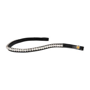 Налобник Equestro Stones Concept Leather Browband Black-Silver