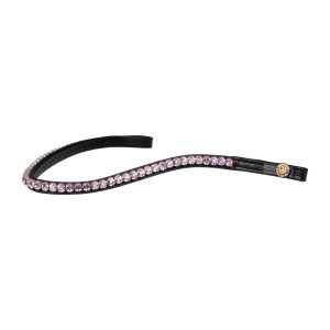 Налобник Equestro Stones Concept Leather Browband Black-Violet