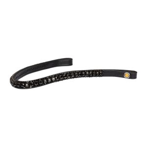 Налобник Equestro Triple Crystal Row Browband Black-Black
