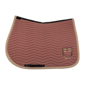 Конкурный вальтрап Equestro WAVE QUILTING JAMPING SADDLE PAD MARRON-WALNUT