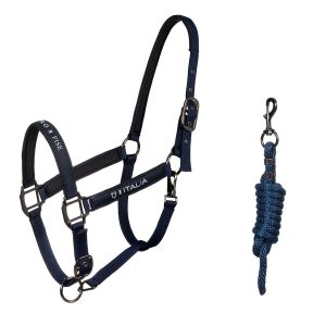 Недоуздок EQUESTRO HALTER WITH LEAD EQUESTRO FISE NAVY BLAZER