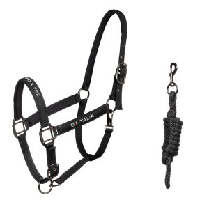 Недоуздок EQUESTRO HALTER WITH LEAD EQUESTRO FISE BLACK