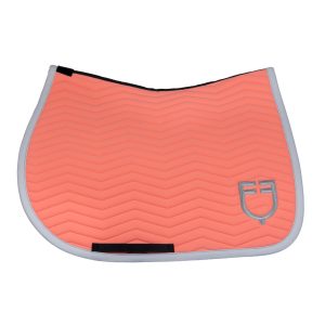 Конкурный вальтрап Equestro WAVE QUILTING JUMPING SADDLE PAD Desert Flower-Harbor Mist