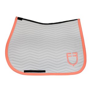 Конкурный вальтрап Equestro WAVE QUILTING JUMPING SADDLE PAD Harbor Mist-Desert Flower