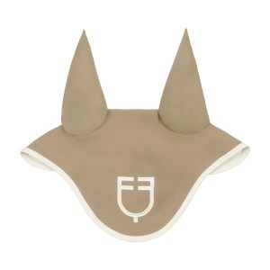 Ушки Equestro Wave Quilting Fly Veil in Technical Fabric Oxfort Tan/Antique White