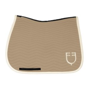Выездковый вальтрап Equestro WAVE QUILTING DRESSAGE SADDLE PAD TAN-ANTIQUE WHITE-Коричневый