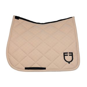 Выездковый вальтрап Equestro DRESSAGE PAD MONOGRAM OXFORD TAN-BLACK-Коричневый Чёрный