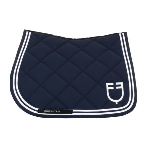 Конкурный вальтрап Equestro DOUBLE STRIPES QUILTING JUMPING NAVY BLAZER-WHITE-Синий Белый