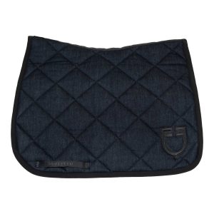 Выездковый вальтрап Equestro DENIM JUMPING SADDLE PAD BLUE DENIM-Джинсовый синий