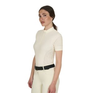 Топ Equestro WOMENS PERFORATED TRAINING POLO ANTIQUE WHITE-Античный белый