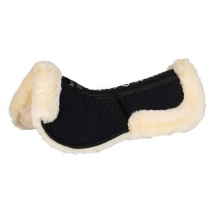 Мех-корректор со вставками EQUESTRO COTTON PAD WITH POCKETS AND SHEEPSKIN BLACK-NATURAL